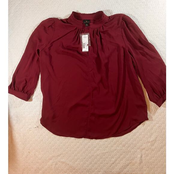 New Worthington Burgundy Blouse - Women's XL - NWT - Picture 1 of 10